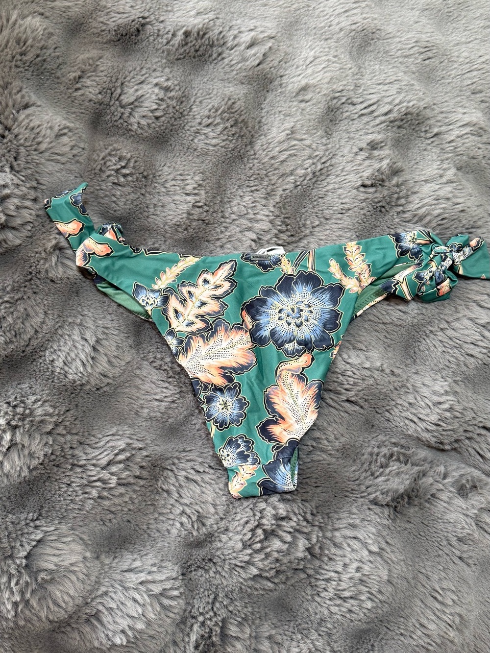 O’Neill Green Floral Tie-Side Bikini Bottoms